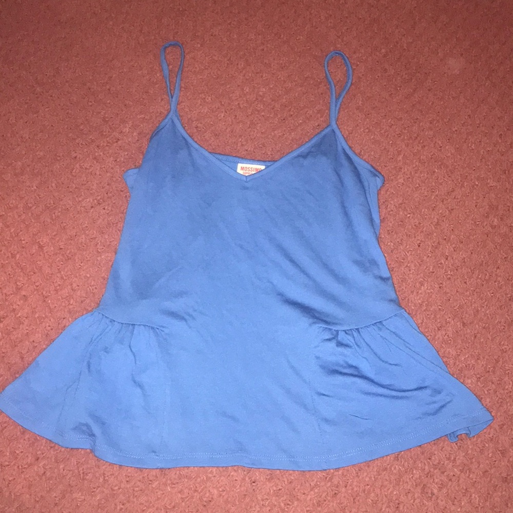 NWT Mossimo tank- fun blue color!
